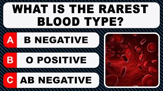 What Is The Rarest Blood Type and Other General Knowledge Questions | Trivia Quiz Game Round 13