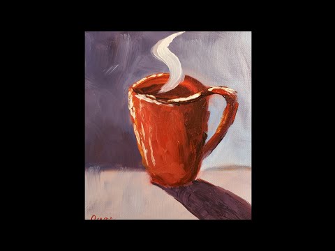 Coffee Cup Painting Lesson OILS