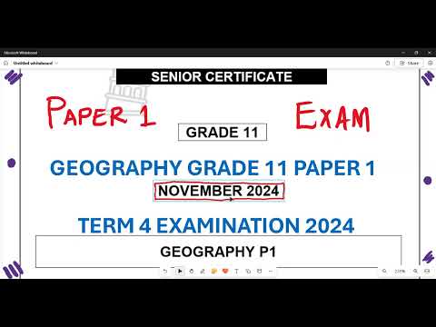 Geography Grade 11 Paper 1 November 2024 Term 4