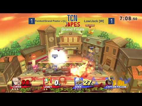 TCNJapes 5 - Fembot + Grand Pastor J vs Law + Jack - Smash 4 Doubles Grand Finals