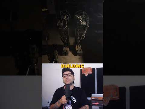 He’s building a 10 foot tall super robot called nosey the rabbit