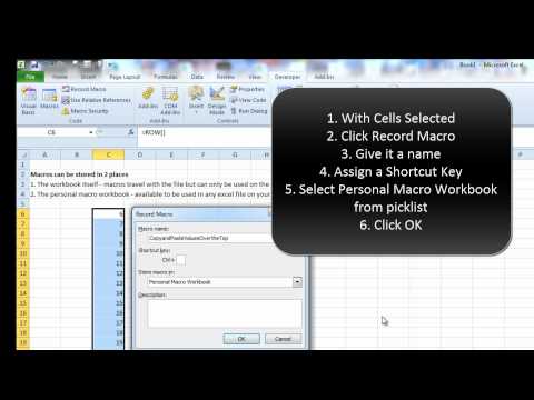 EAF#31 - Creating and Using the Personal Macro Workbook in Excel 2010