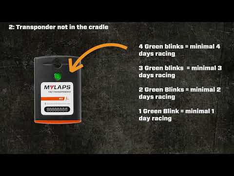 Light indications on MYLAPS TR2 Transponder