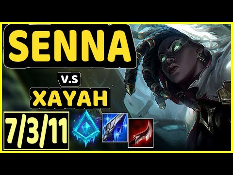 JUZINHO (SENNA) vs XAYAH - 7/3/11 KDA BOTTOM ADC CHALLENGER GAMEPLAY - BR