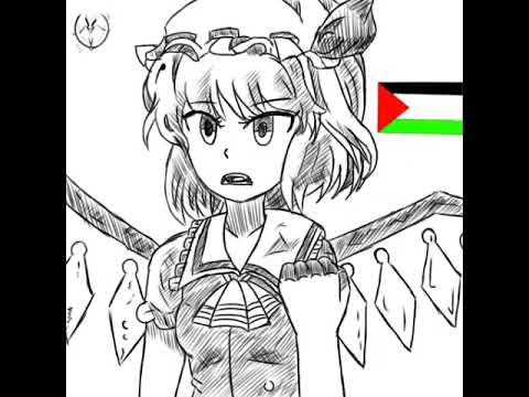Flandre Scarlet cantando  "Palestinian Resistance Song - Resist (قاوم)"#freepalestine #touhou  #art