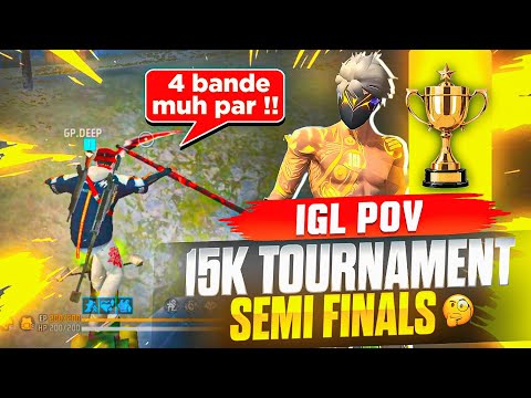 15K Tournament 🏆 Semi Finals 🔥 : IGL POV 👀 Free Fire Tournament Highlights 😎|| God's Plan eSports 🥶