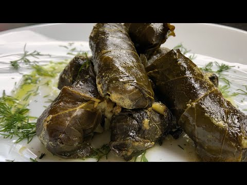 ورق العنب Stuffed grape leaves recipe, Dolmades, the Greek & Syrian recipes, Greek🇬🇷food recipe