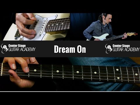 How To Play Dream On by Aerosmith Complete with Solo Guitar Lesson