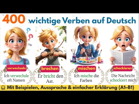 Deutsch lernen für Anfänger (A1–B1) 📖 400 Verben einfach erklärt mit Beispielen 🎓