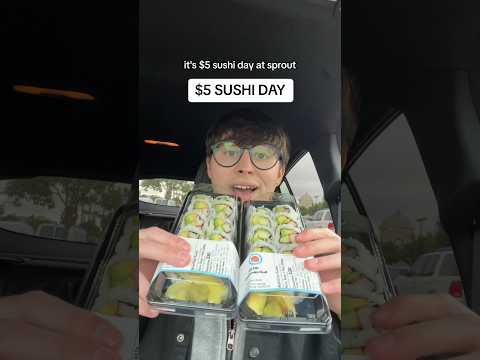$5 Sushi Day At Sprouts 🤯🍣 #foodie #explore #sprouts #sushi #review #foodlover