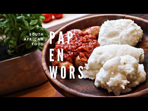 South African Food| How To Cook Pap| Pap en Wors|Maize meal| Easy South African recipes|