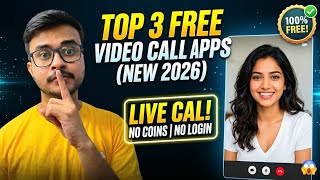 Top 3 Free video call website 2026 | Live Video call App no coins | Free Dating 