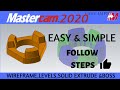 Learn Designing THIS 3D PART In MASTERCAM 2020 Easy Way Mastercam Learning Tutorials