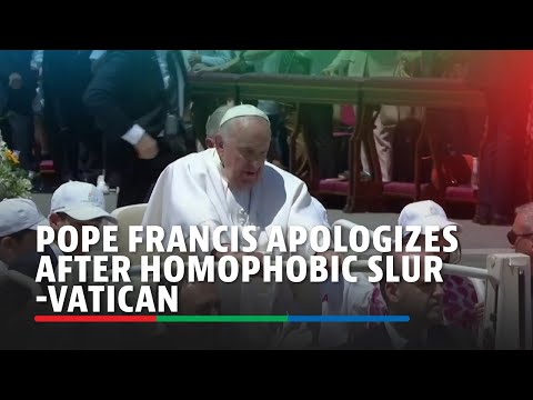 Vatican: Pope Francis apologizes after 'homophobic slur' ABS-CBN News