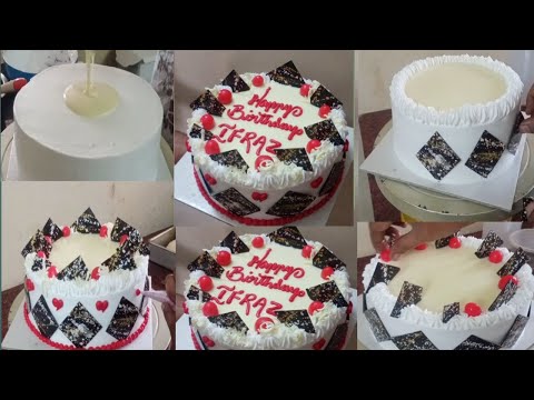 New Design White Forest Cake | How To Make White Forest Cake #cake #whiteforest #freshcream