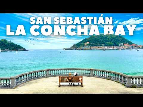 Summer Walk at LA CONCHA BAY in San Sebastián (Basque Country, Spain) | 4K, 60fps HDR