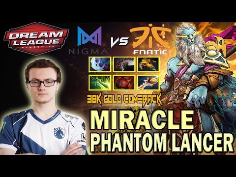 NIGMA VS FNATIC Miracle - Phantom Lancer |EPIC COMEBACK| HIGHLIGHTS DreamLeague S13