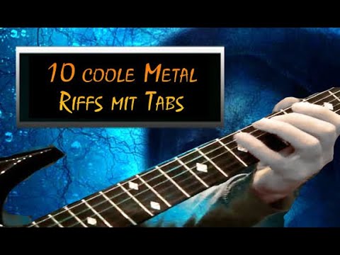 10 cool metal riffs with tabs for beginners and advanced - 180bpm!