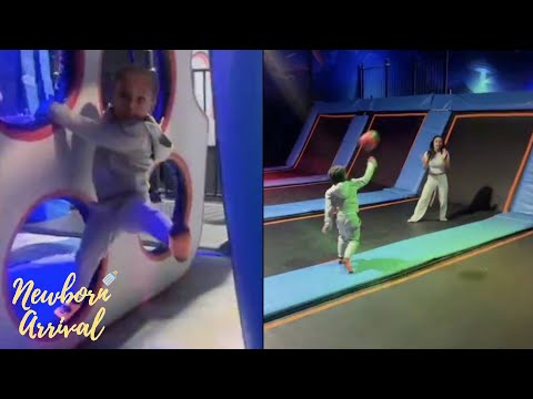 NBA Youngboy & Yaya Mayweather's Son KJ Tries To Blast Mom In Dodgeball While Celebrating His B-Day!