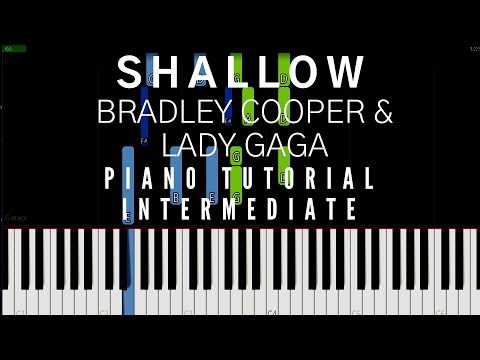 Lady Gaga & Bradley Cooper - Shallow (Piano Tutorial)