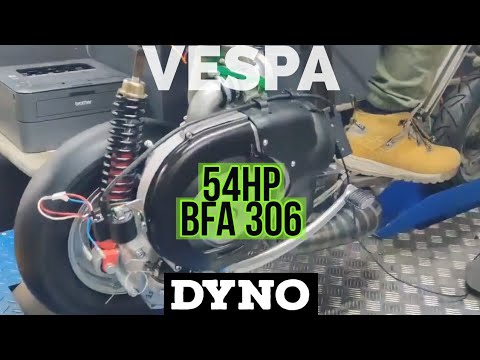 54hp vespa BFA 306cc dyno | UNDIs |