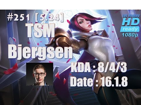 16.1.8 LCS NA TSM Bjergsen Top Lane Fiora(Vs Malphit) Hardcarry[1080p]#251