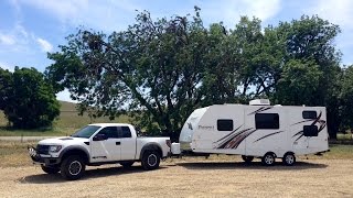 preview picture of video 'Ford F150 Raptor Towing Travel Trailer Keystone Passport GoPro'