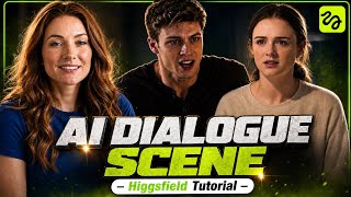 Thumbnail — How to Make an AI Dialogue Scene with Higgsfield (Full Tutorial)
