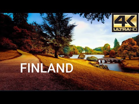FLYING OVER FINLAND (4K UHD) - Relaxing Music & Amazing Beautiful Nature Scenery
