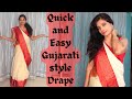 Saree Drape Easy Gujarati Saree Drape Gujarati Saree Drape Viral Gujarati Saree Drape Saree