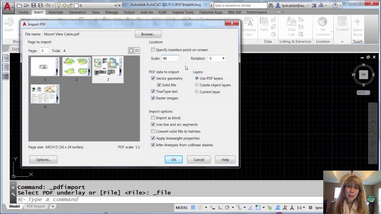 Lynn Allen's Tips and Tricks: PDF Import | AutoCAD