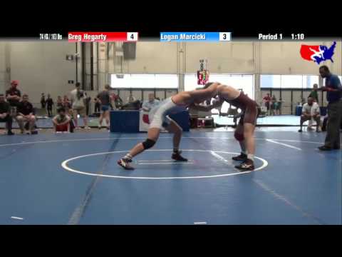 Greg Hegarty vs. Logan Marcicki at 2013 Junior Nationals - FILA - FS