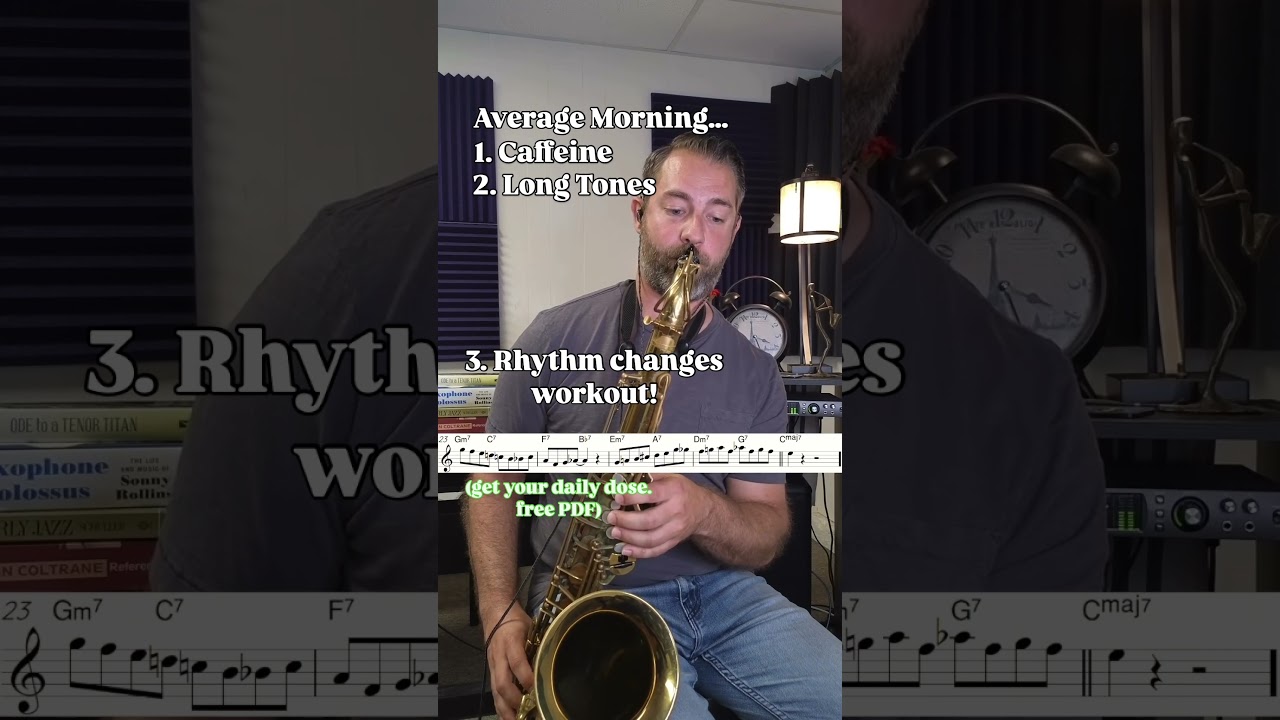 Daily Dose of Rhythm Changes! Free PDF! #jazz #bebop #jazzphrases #saxophone #saxophonelessons