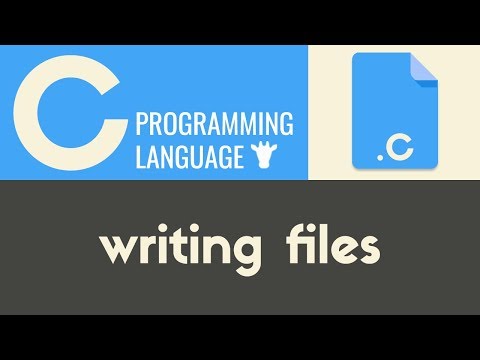 Writing Files | C | Tutorial 29