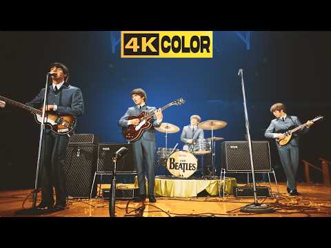 [4K Color] The Beatles - All My Loving Live At The Coliseum Washington D.C.