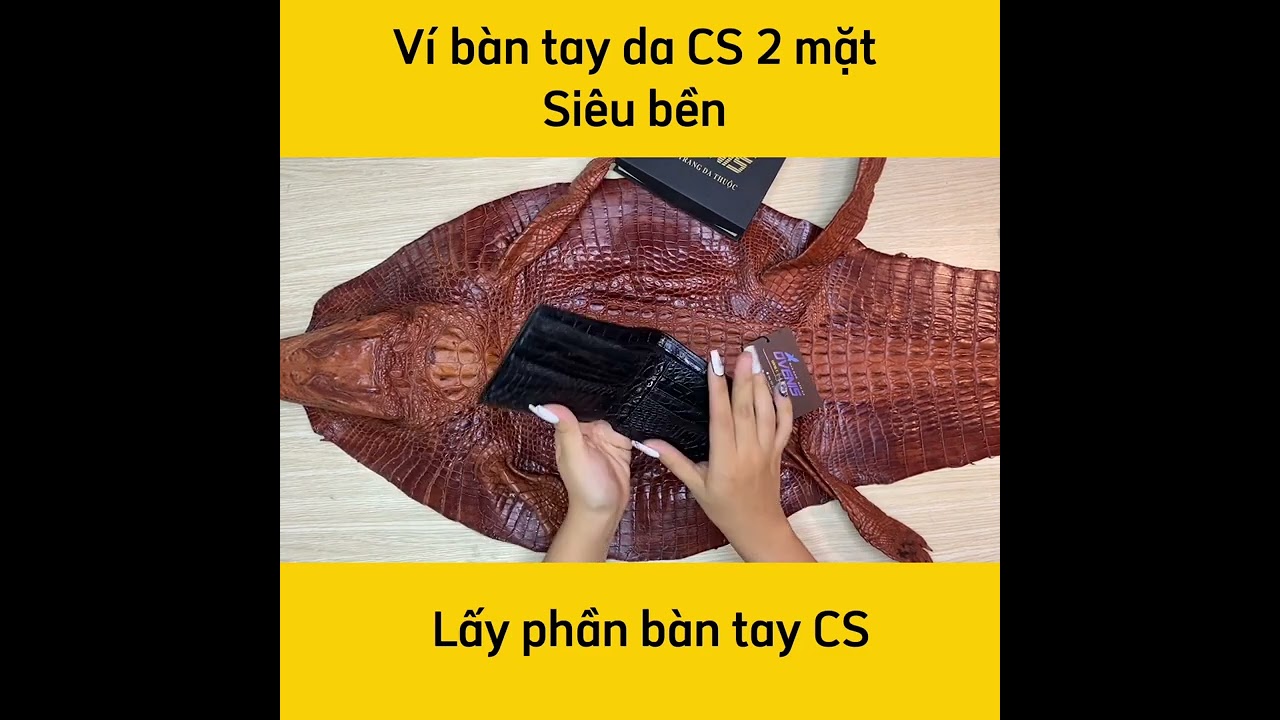 Ví Bàn Tay Cá Sấu 2 Mặt VS203D