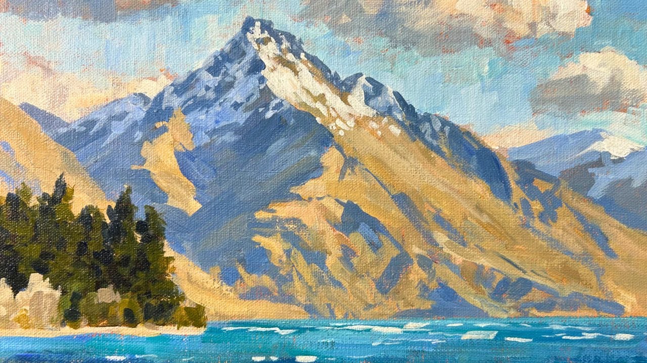 How to Paint a Mountain in Acrylics