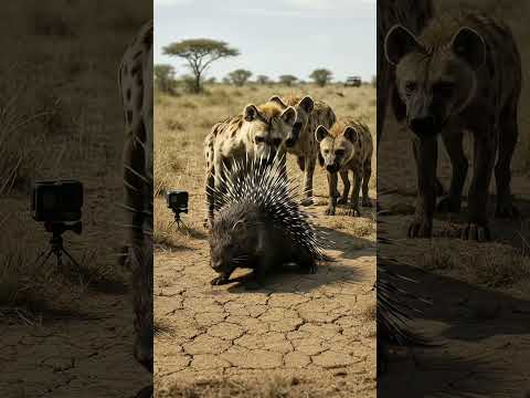 Will the hyenas successfully catch the porcupine?