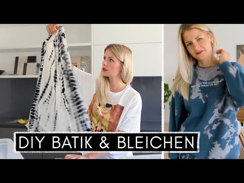 DIY Batik Shirts - 3 Techniken: Kleidung bleichen und färben - Bleach Tie Dye