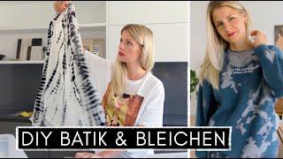 Koszulki batikowe DIY - 3 techniki: wybielanie i farbowanie ubrań - Bleach Tie Dye