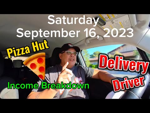 Pizza Hut Delivery driver income breakdown