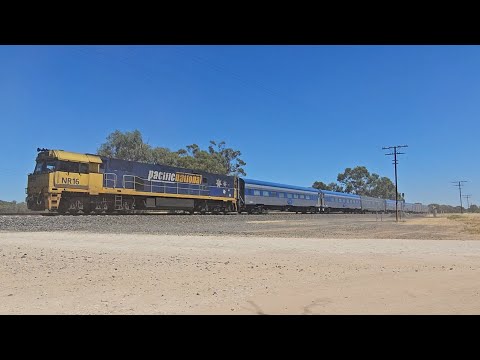 5AM8 up JBRE The Overland (NR16, 7V), Adelaide to Melbourne, 1300, 5/2/26, Dimboola West VIC 