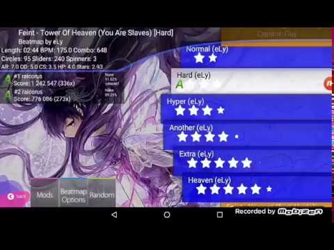 osu!droid evolution: Feint - Tower of Heaven [play test/replay]
