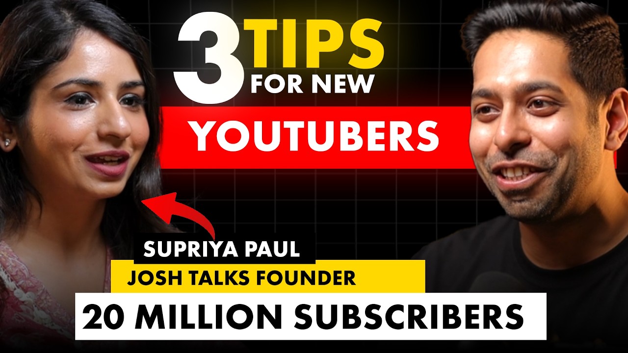 Starting Youtube in 2024, Monetisation and Future of Content Creation | Josh Talks Founder - Supriya