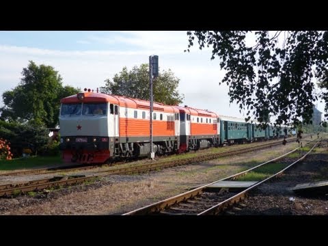 Setkání lokomotiv T478.1 a T478.2 v Lužné u Rakovníka