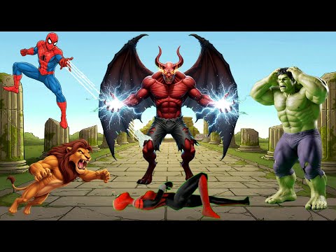 غضب سيمبا والابطال الخارقين والقضاء علي ملك القوة الكبري | قصص عربية| كرتون الأسد الملك 