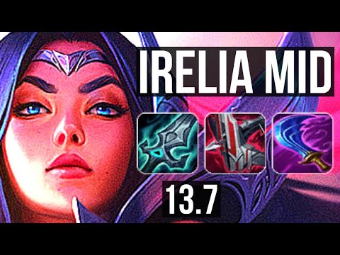 IRELIA vs SYNDRA (MID) | 8 solo kills, 65% winrate | KR Master | 13.7