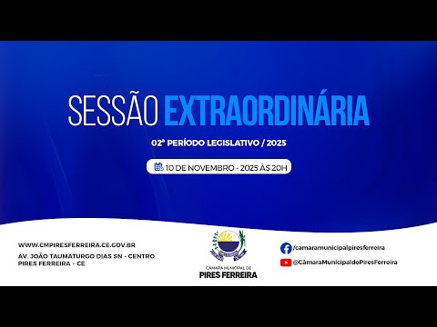 Sessão Extraordinária do 2º Período Legislativo de 2025