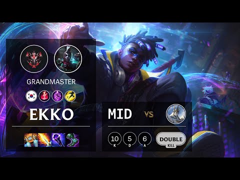 Ekko Mid vs Galio - KR Grandmaster Patch 11.3