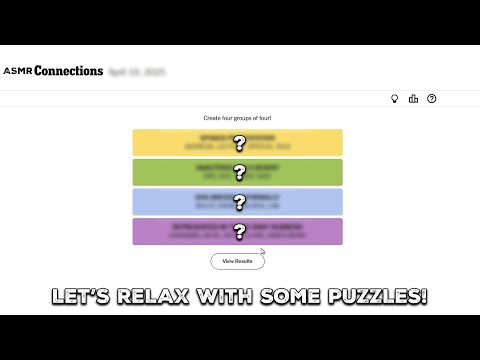 ASMR | Playing NYT Puzzle Games for relaxation - Soft-Spoken Wordle, Connections, Sudoku - YouTube